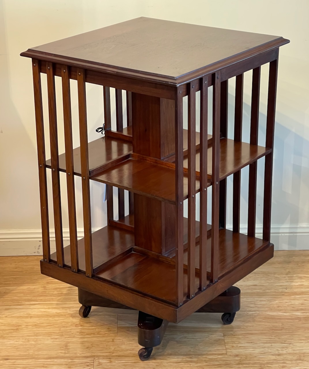 Small Edwardian Walnut Revolving Bookcase The Merchant of Welby